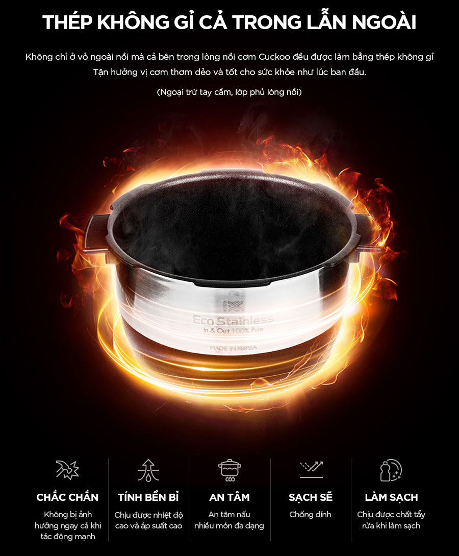 Nồi cơm điện tử áp suất có chống dính