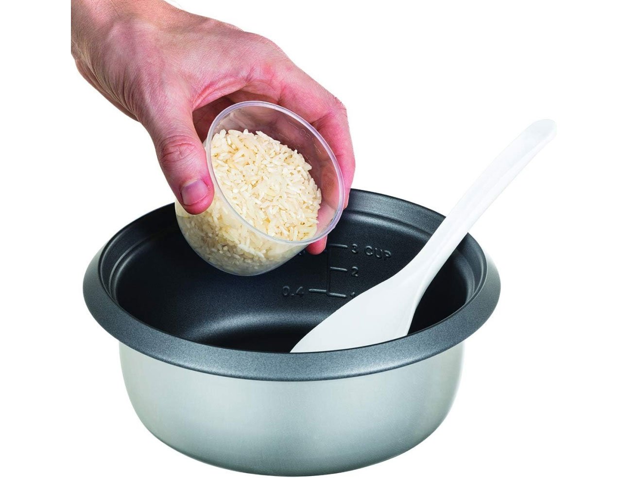 Nồi cơm điện Russell Hobbs có cốc đong, muỗng xới cơm
