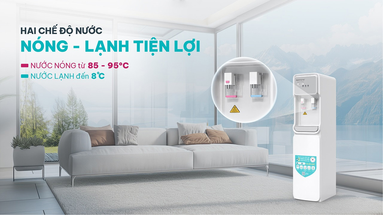 2 chế độ nước nóng – lạnh linh hoạt, đáp ứng mọi nhu cầu