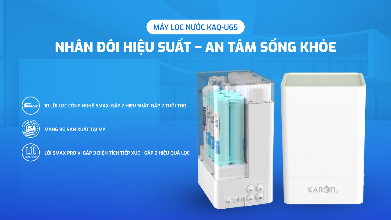 Máy lọc nước giúp lọc nước nhanh, nhân đôi hiệu suất