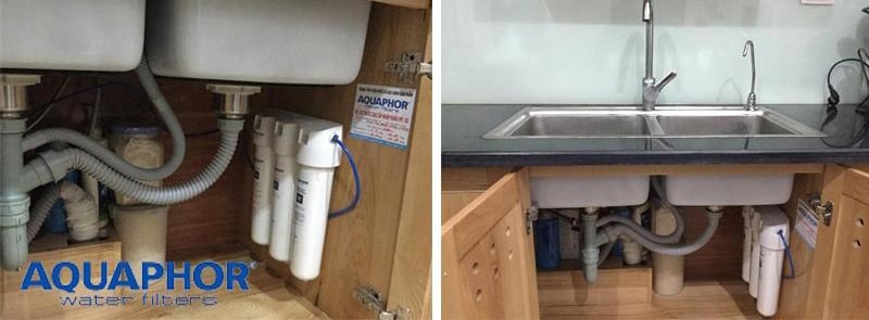 Máy lọc nước Nano Aquaphor lắp đặt đơn giản