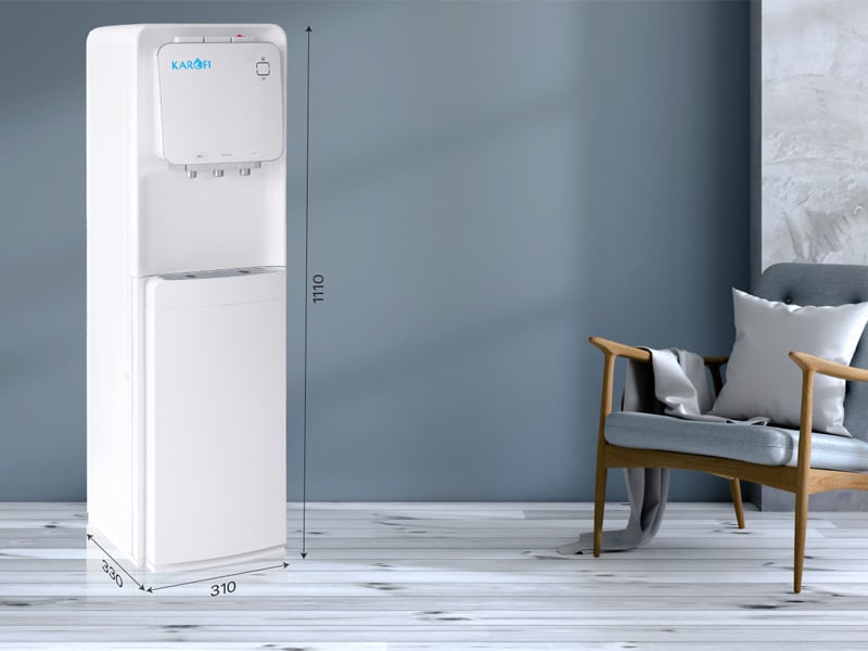 Kích thước cây nước nóng lạnh hút bình Karofi HC19