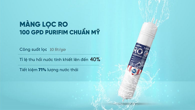 Máy lọc nước Karofi KAQ-D36 sử dụng công nghệ lọc Smax RO hiện đại