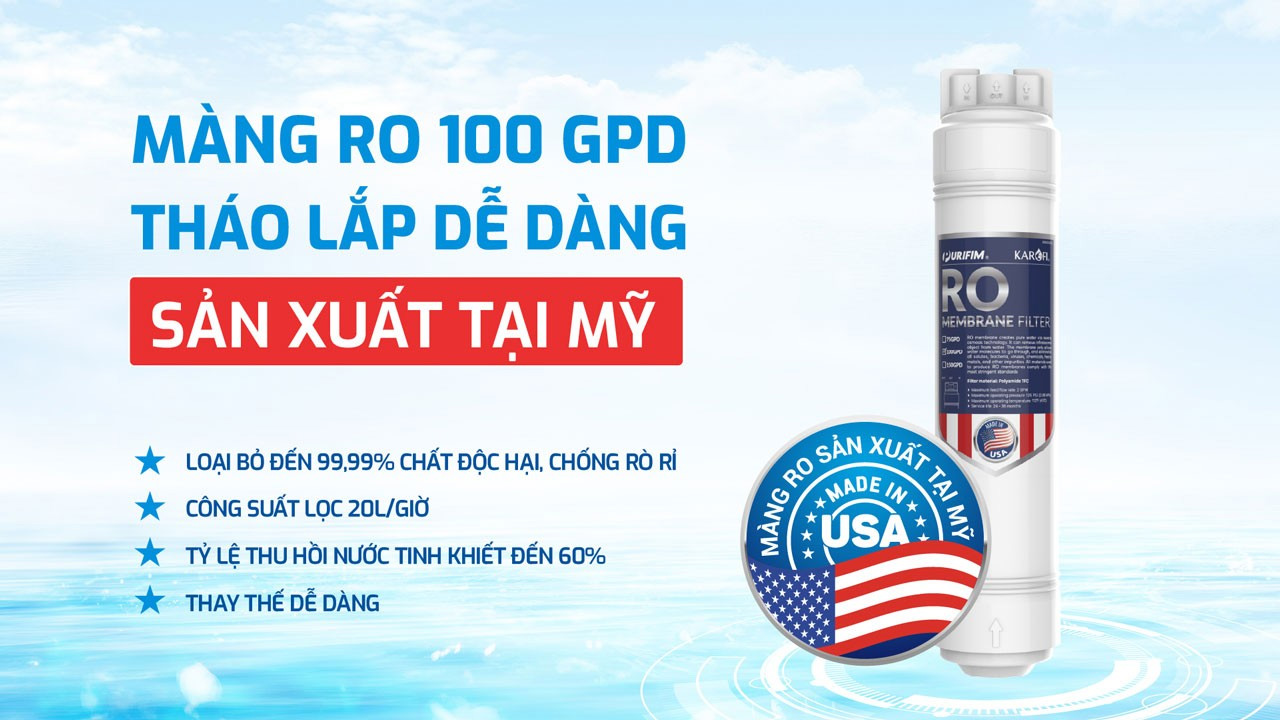 Máy lọc nước sử dụng màng RO Purifim