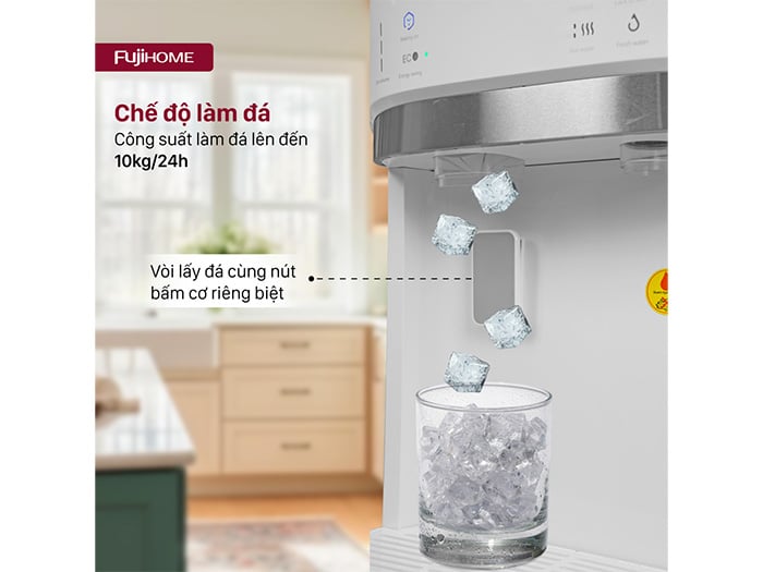 Fujihome WD628C-IM có công suất làm đá 10kg/ngày