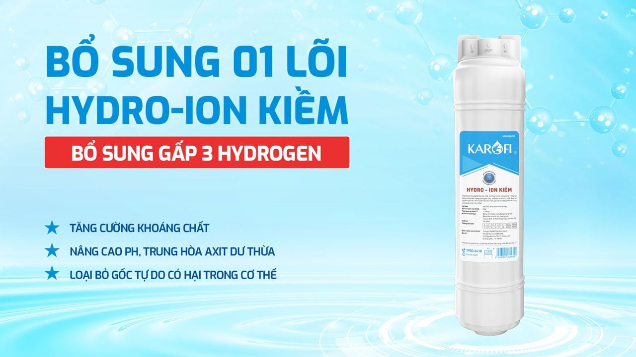 Máy lọc nước KAE-S68 tăng cường khoáng chất cho nước