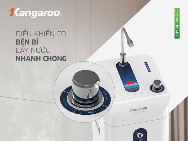 Kangaroo KG10A8ES được thiết kế 1 vòi duy nhất nhưng có thể cung cấp 3 chế độ nước