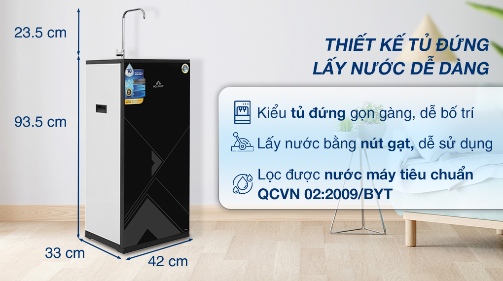 Máy lọc nước có tủ đứng sang trọng