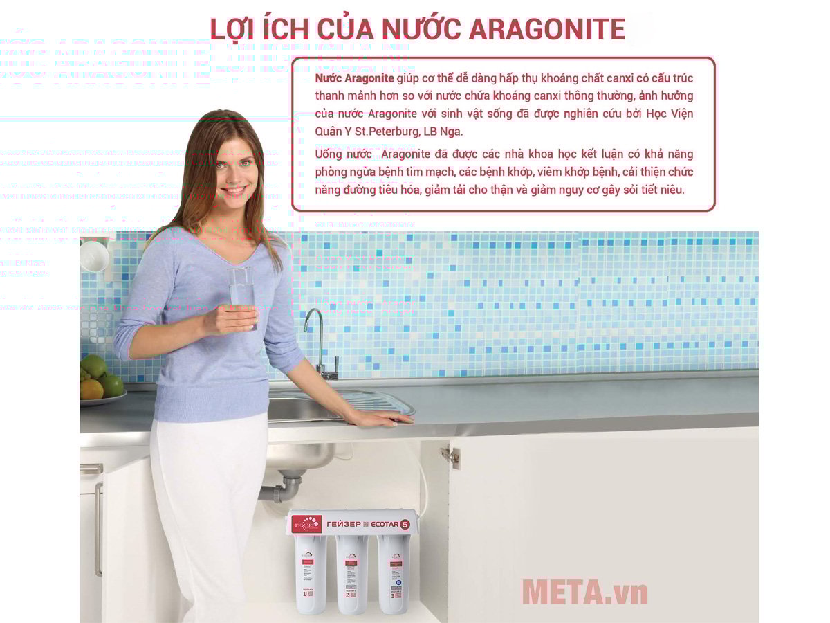 Máy lọc nước Geyser ECOTAR 5 hàng của Nhật Bản