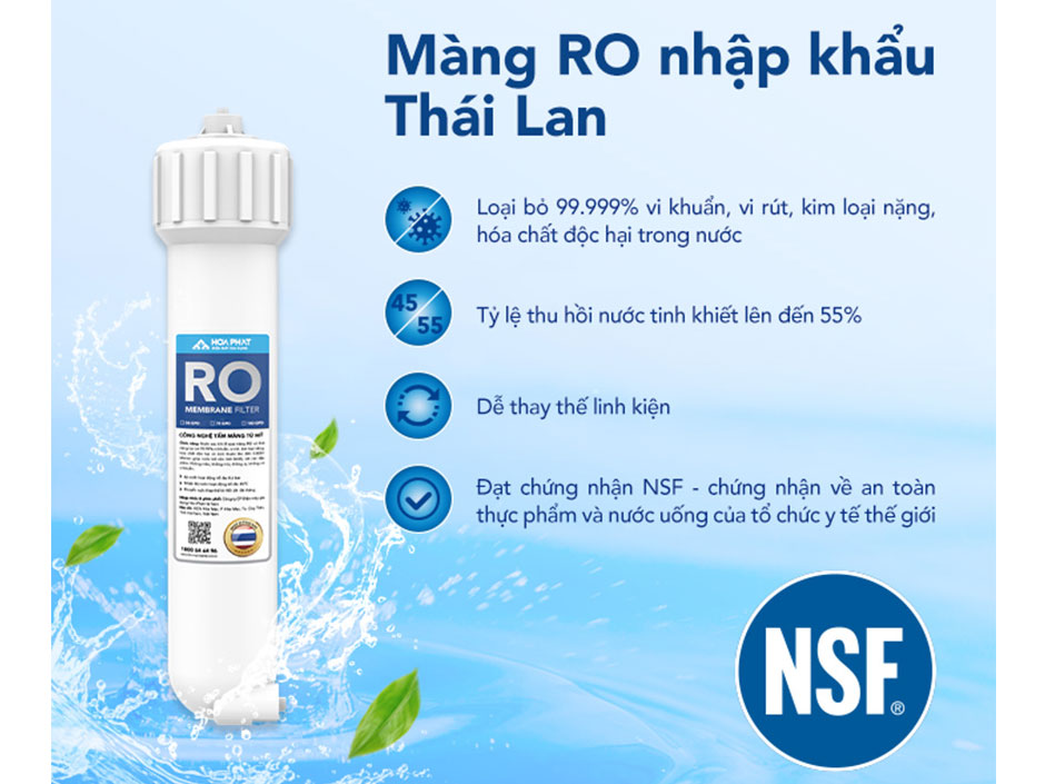 Máy lọc nước nóng lạnh dùng màng RO Thái Lan