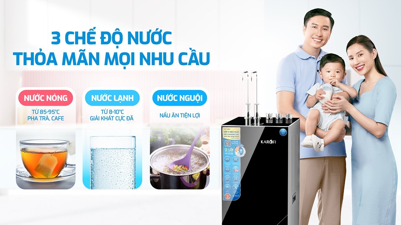 Máy lọc nước có 3 chế độ nước