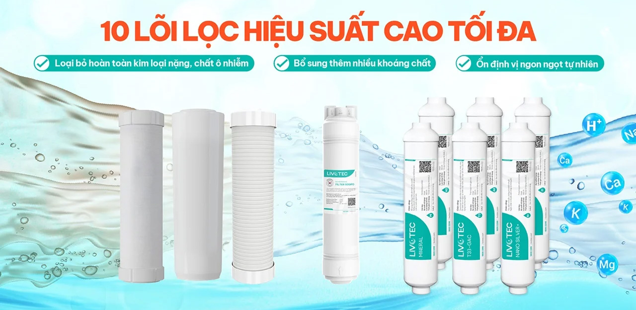 Hệ thống 10 lõi lọc thế hệ mới – Hiệu suất vượt trội