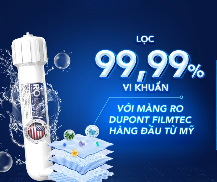 HPA855 có màng lọc RO của Mỹ