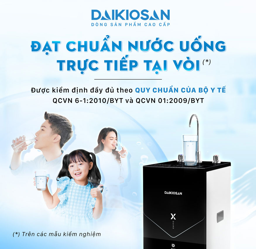 Daikiosan DSW-32210M đạt chuẩn nước uống tại vòi