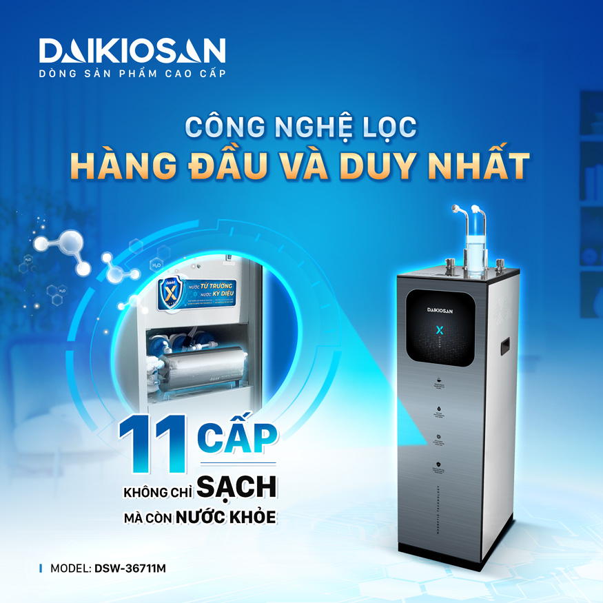 Daikiosan DSW-36711M ứng dụng công nghệ lọc RO