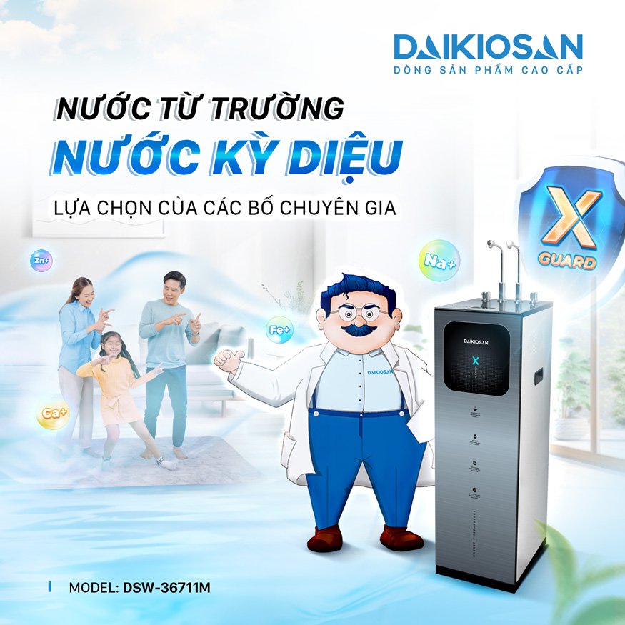 Máy lọc nước RO X-GUARD từ trường Daikiosan DSW-36711M