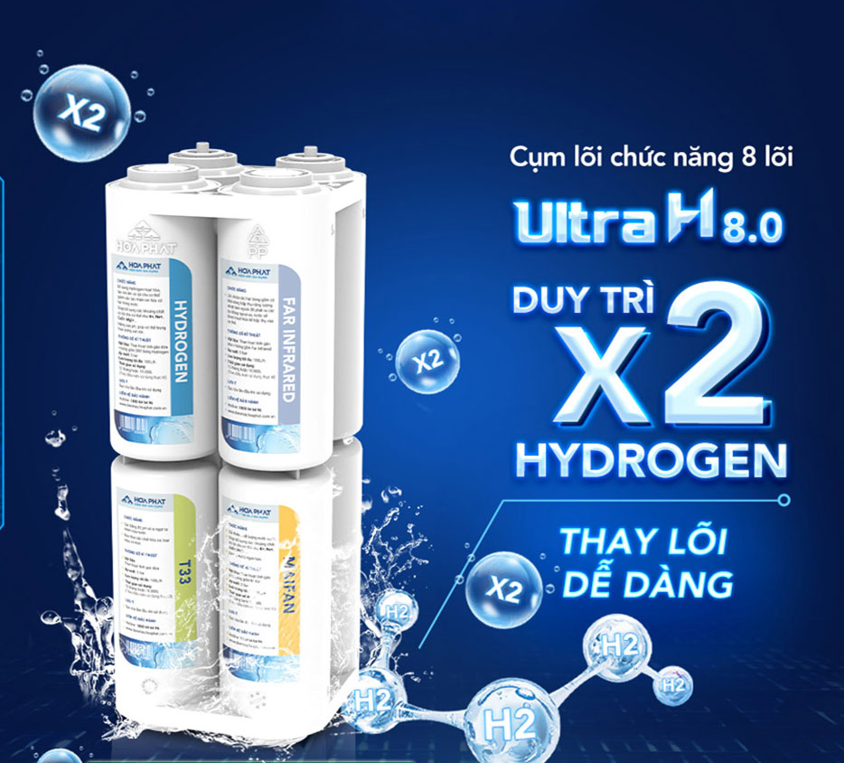 Máy lọc nước ion kiềm có 8 lõi chức năng