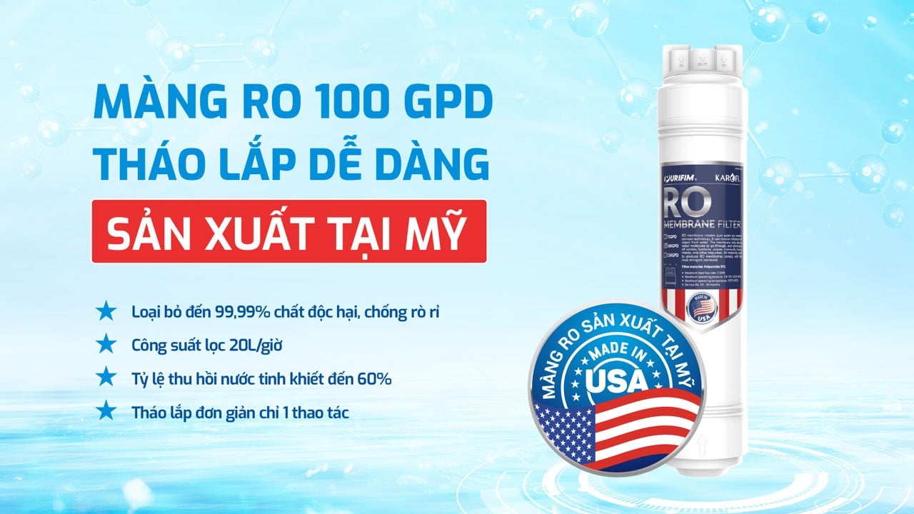 Màng RO sản xuất tại Mỹ, tuổi thọ cao