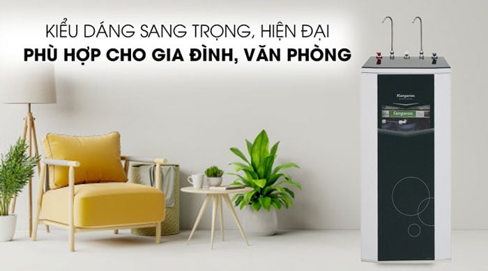 máy lọc nước RO Kangaroo KG10A3VTU có kiểu dáng hiện đại, sang trọng