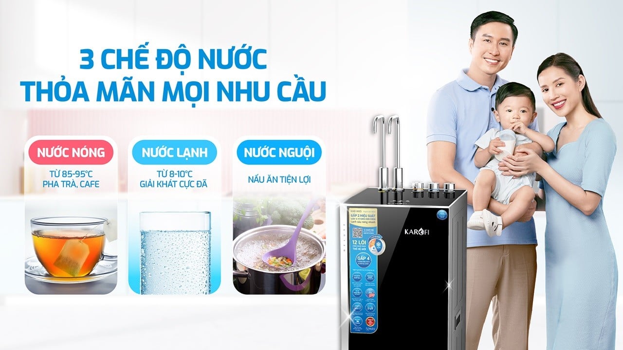 Máy lọc nước nóng lạnh có 3 chế độ nước