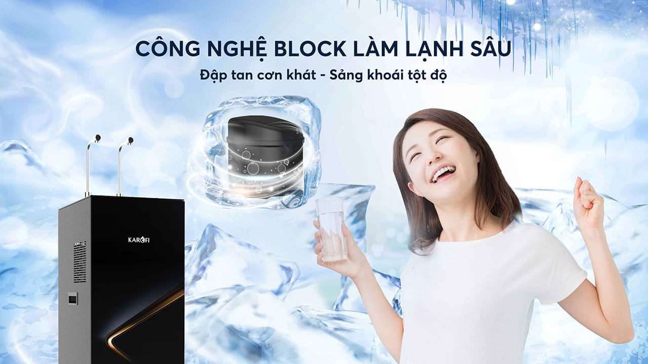 Máy lọc nước làm lạnh bằng block
