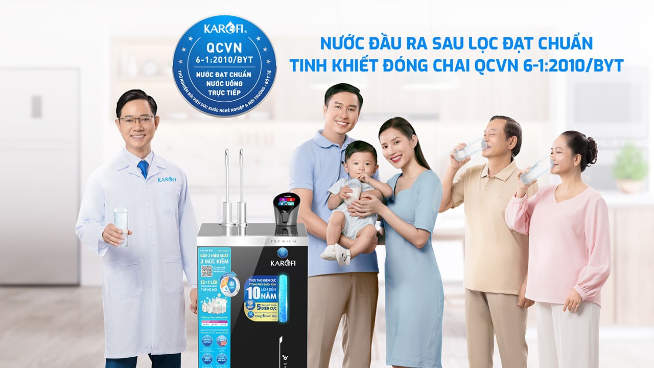 Máy lọc nước hydro-ion kiềm cho ra nguồn nước cực sạch