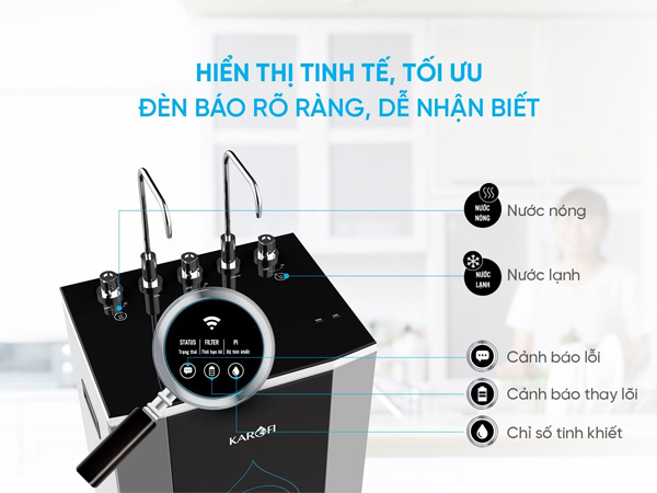 Karofi KAD-D50 có bảng điều khiển cảm ứng