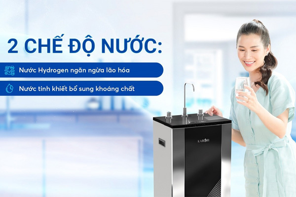 Máy lọc nước RO Hydrogen Karofi KHY-TN88 có 2 chế độ lấy nước