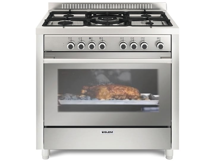 Bếp ga 5 vùng nấu kết hợp lò nướng Glem MQB612VI