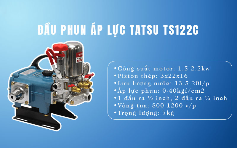Đầu phun áp lực Tatsu TS122C - 1HP