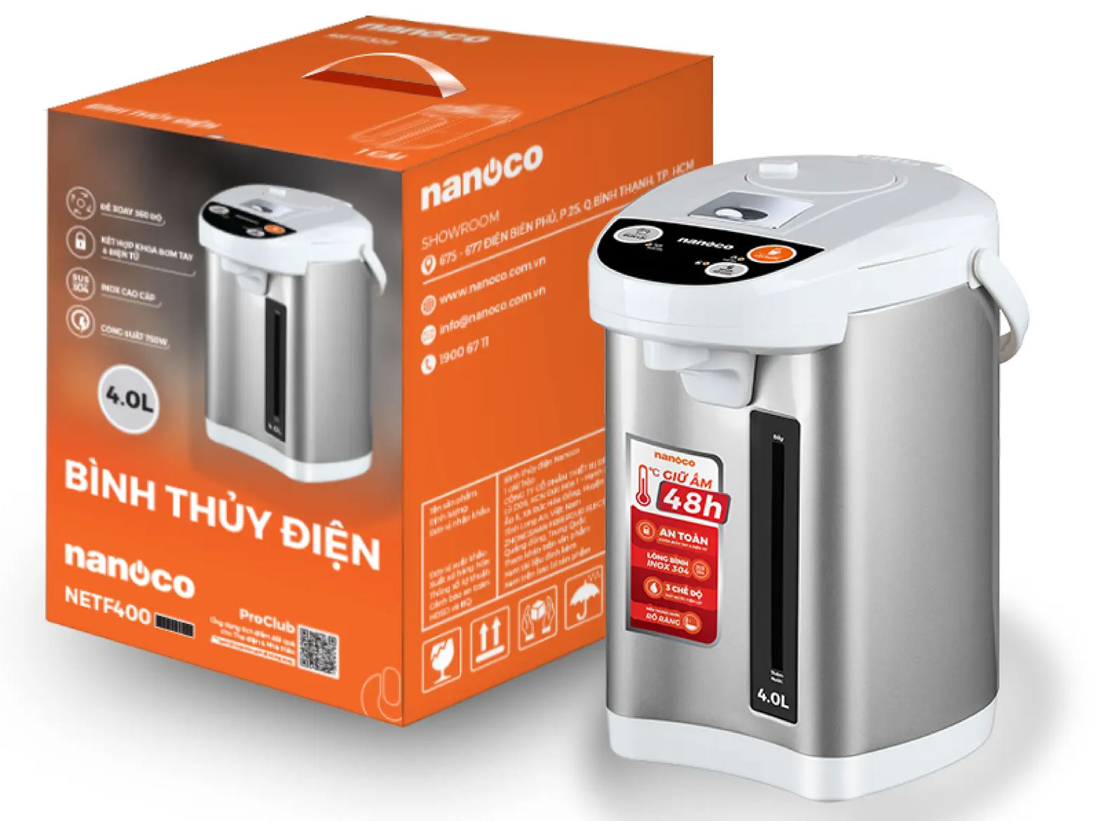 Nanoco NETF400 có chức năng bảo vệ quá nhiệt