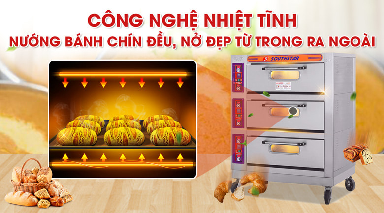 Lò nướng NewSun giúp nướng bánh chín đều