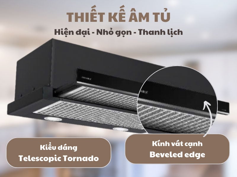 Máy hút mùi âm tủ GrandX GX H60F58B