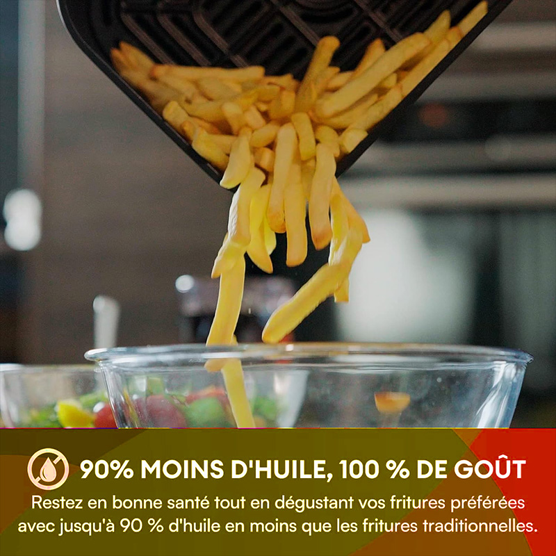 Dung tích lớn 8.2L – Chiên nướng thả ga, không lo thiếu khẩu phần