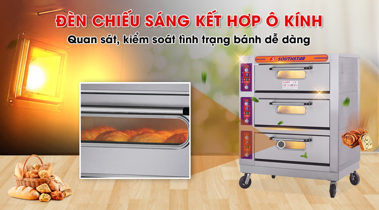 Lò nướng bánh YXD-90C có đèn chiếu sáng trong lò
