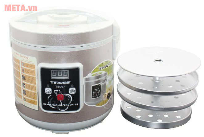 Máy làm tỏi đen màu ghi