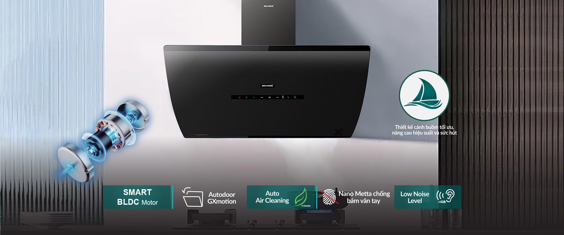 Thiết kế Châu Âu sang trọng, tạo điểm nhấn cho gian bếp