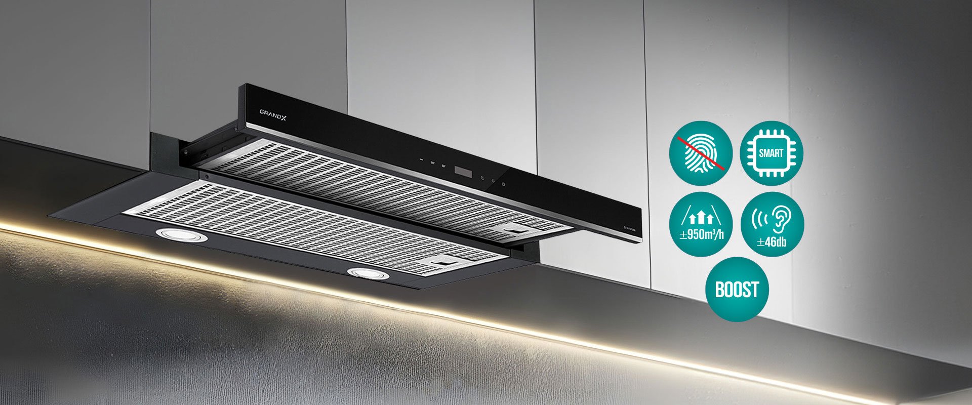 Máy hút mùi âm tủ GrandX 