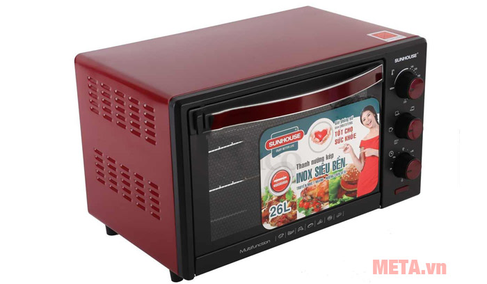 Lò nướng Sunhouse SHD4226 màu đỏ