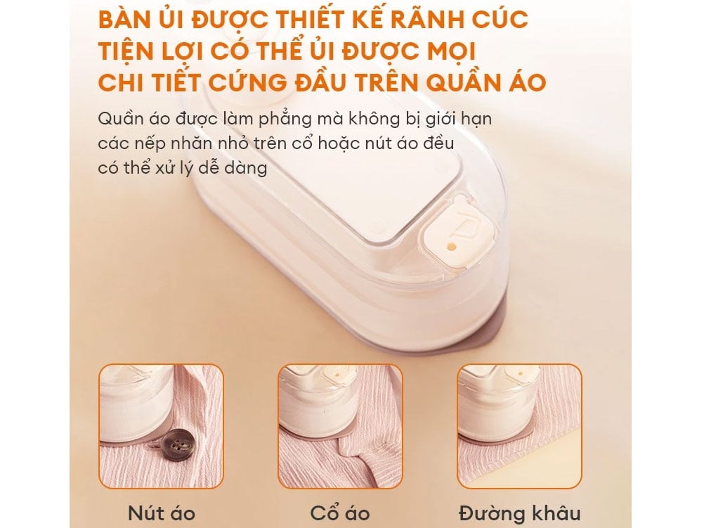 Bàn ủi được mọi chi tiết cứng đầu gần hàng cúc