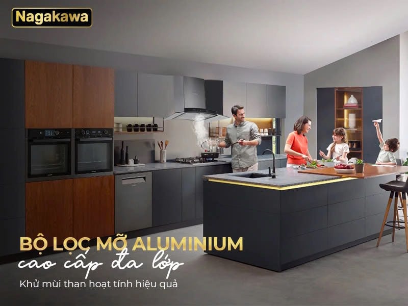 Bộ lọc Aluminium & than hoạt tính – Khử mùi triệt để, dễ vệ sinh
