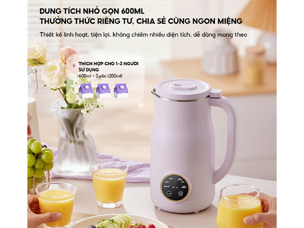 Máy làm sữa hạt Bear SB-SH06D có dung tích 600ml