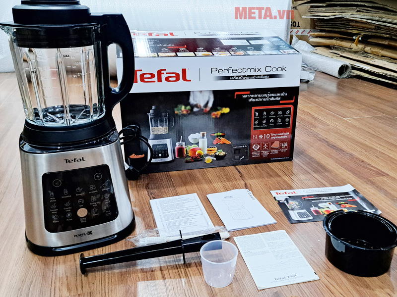 Trọn bộ máy làm sữa hạt Tefal Perfectmix Cook BL83SD66