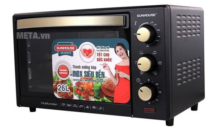 Lò nướng Sunhouse SHD4226 có màu đen
