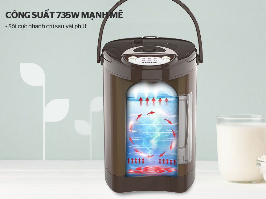 Bình thủy điện Sunhouse đun nước sôi nhanh