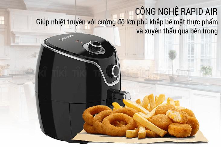 Nồi chiên không dầu Goldsun CG1502 được trang bị công nghệ Rapid Air hiện đại