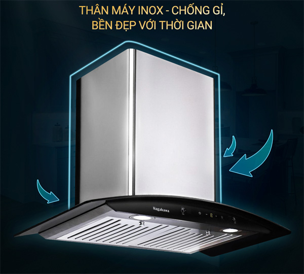 Máy hút mùi có bộ lọc than hoạt tính khử mùi