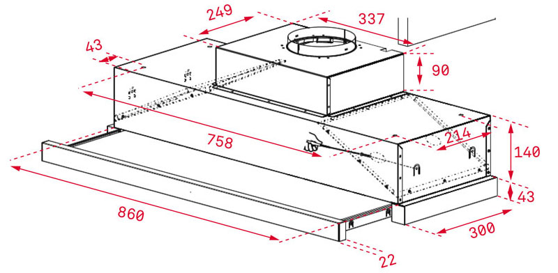 Kích thước Teka CNL 9610