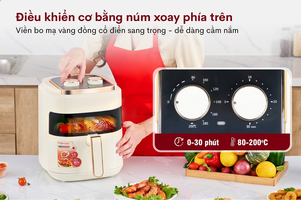 Fujihome A5GW có 2 núm vặn cơ