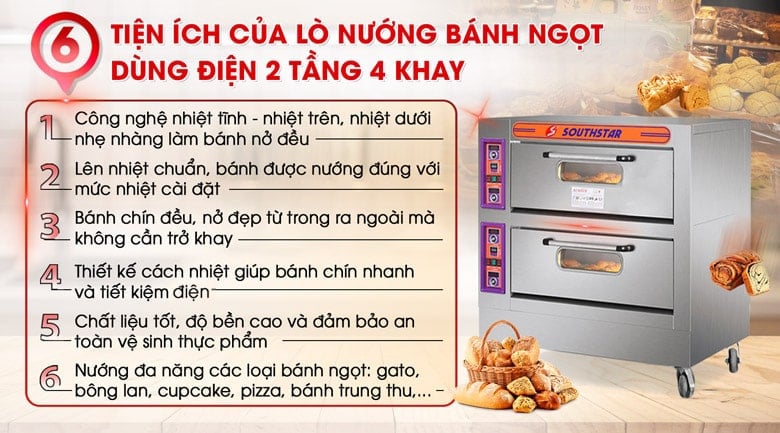Lò nướng NewSun giúp nướng bánh nhanh